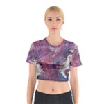 Violet feathers Cotton Crop Top