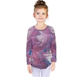 Violet feathers Kids  Long Sleeve Tee