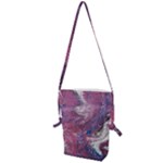 Violet feathers Folding Shoulder Bag