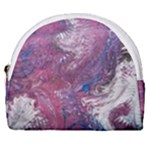 Violet feathers Horseshoe Style Canvas Pouch