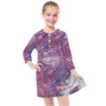 Violet feathers Kids  Quarter Sleeve Shirt Dress