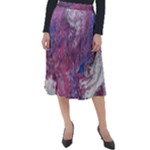 Violet feathers Classic Velour Midi Skirt 