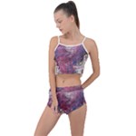 Violet feathers Summer Cropped Co-Ord Set