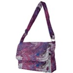 Violet feathers Full Print Messenger Bag (L)