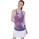 Violet feathers Racer Back Mesh Tank Top