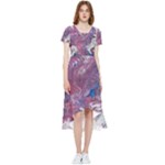 Violet feathers High Low Boho Dress