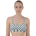 Weed at white, ganja leafs pattern, 420 hemp regular theme Line Them Up Sports Bra