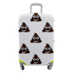 Happy poo pattern, funny emoji, emoticon theme, vector Luggage Cover (Small)