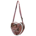 Pink swirls Heart Shoulder Bag