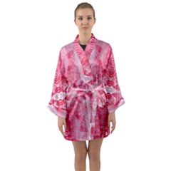 Long Sleeve Satin Kimono 