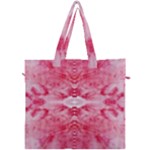 Pink Marbling Ornate Canvas Travel Bag
