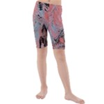 Pink Arabesque Kids  Mid Length Swim Shorts