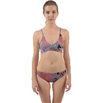 Pink Arabesque Wrap Around Bikini Set