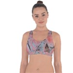 Pink Arabesque Cross String Back Sports Bra