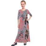 Pink Arabesque Kids  Quarter Sleeve Maxi Dress