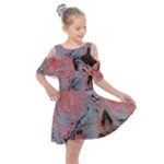 Pink Arabesque Kids  Shoulder Cutout Chiffon Dress