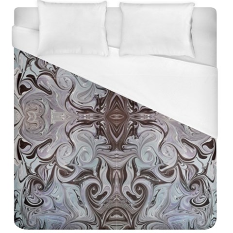 Turquoise Black Arabesque Repeats Duvet Cover (King Size) from ArtsNow.com