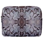 Turquoise Black Arabesque Repeats Make Up Pouch (Large)