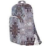 Turquoise Black Arabesque Repeats Double Compartment Backpack