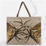 Stags Zipper Large Tote Bag