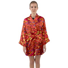 Long Sleeve Satin Kimono 