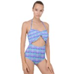 Hearting Scallop Top Cut Out Swimsuit