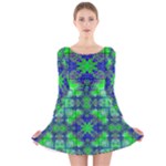 Frequencee Long Sleeve Velvet Skater Dress