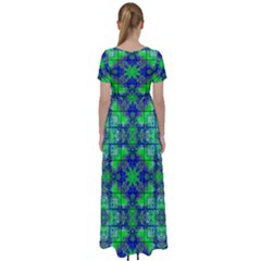 High Waist Short Sleeve Maxi Dress 