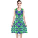 Frequencee V-Neck Midi Sleeveless Dress 