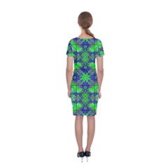 Classic Short Sleeve Midi Dress Back Classic Short Sleeve Midi Dress Back