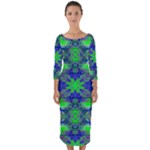 Frequencee Quarter Sleeve Midi Bodycon Dress