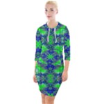 Frequencee Quarter Sleeve Hood Bodycon Dress