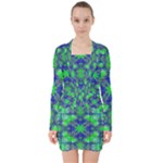 Frequencee V-neck Bodycon Long Sleeve Dress