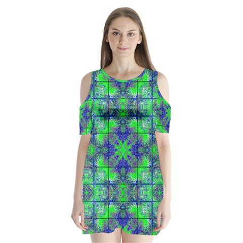 Frequencee Shoulder Cutout Velvet One Piece from ArtsNow.com