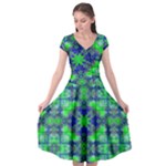 Frequencee Cap Sleeve Wrap Front Dress