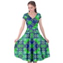 Cap Sleeve Wrap Front Dress 