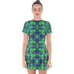 Frequencee Drop Hem Mini Chiffon Dress