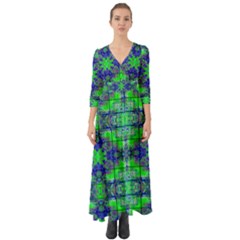 Button Up Boho Maxi Dress 