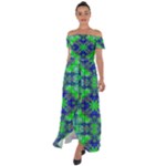 Frequencee Off Shoulder Open Front Chiffon Dress