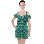 Frequencee Ruffle Cut Out Chiffon Playsuit