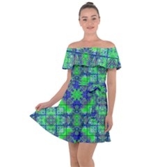 Off Shoulder Velour Dress 