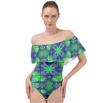 Frequencee Off Shoulder Velour Bodysuit 