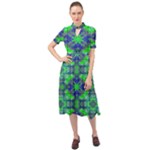 Frequencee Keyhole Neckline Chiffon Dress