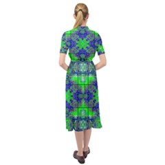 Keyhole Neckline Chiffon Dress 