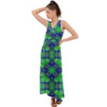 Frequencee V-Neck Chiffon Maxi Dress