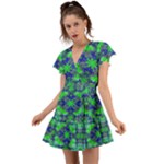 Frequencee Flutter Sleeve Wrap Dress