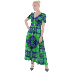 Button Up Short Sleeve Maxi Dress 