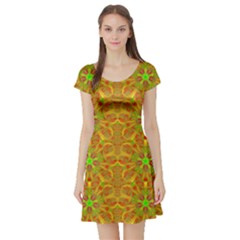 Short Sleeve Skater Dress Front Short Sleeve Skater Dress Front