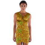 Mocha Morning (2) Wrap Front Bodycon Dress