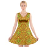 Mocha Morning (2) V-Neck Sleeveless Dress